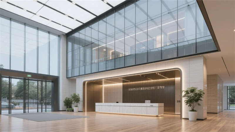 現(xiàn)代簡約高效空間，合肥8000平辦公樓裝修設計效果圖