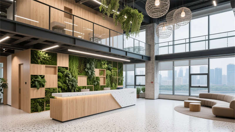 模塊化綠洲，合肥科技企業(yè)5500平辦公樓裝修設計效果圖
